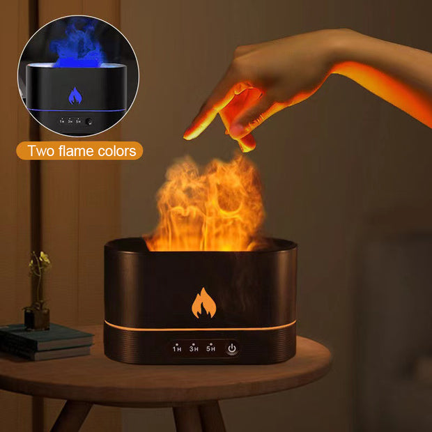 USB Essential Oil Diffuser With Flame Aroma Diffusers Ultrasonic Air Humidifier-Fragrance Sooth Sleep Atomize