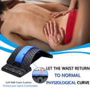 Back Stretcher for Lower Back Pain Relief, Multi-Level Lumbar Support Stretcher Spinal Back Massager