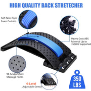 Back Stretcher for Lower Back Pain Relief, Multi-Level Lumbar Support Stretcher Spinal Back Massager