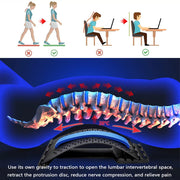 Back Stretcher for Lower Back Pain Relief, Multi-Level Lumbar Support Stretcher Spinal Back Massager