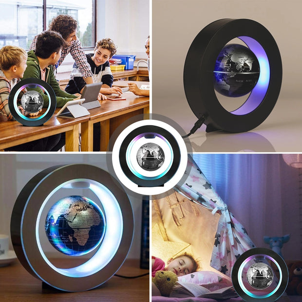 Magnetic Levitation Globe Lamp World Floating Decoration Ornaments Office H