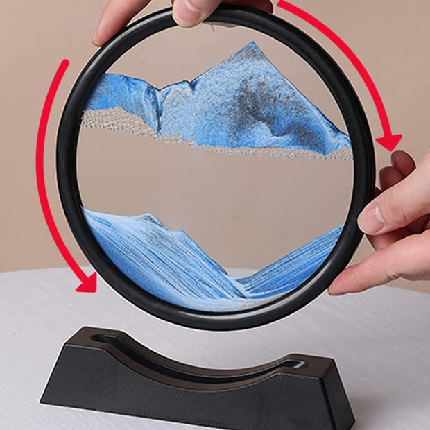 Moving Sand Art Picture Art Painting Deep Sea Sandscape Flowing Sand Frame -3D