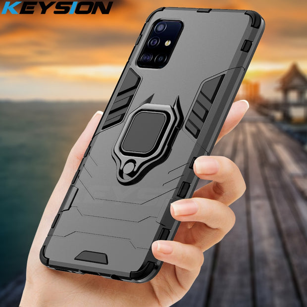 KEYSION Shockproof Case for Samsung A51 A71 A31 A52 A72 Phone Cover for Galaxy S20 Ultra S10 Lite Note 10 Plus A50 A70 A12 A21S